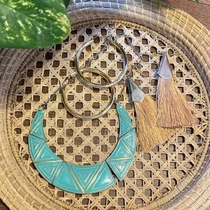 BOHO Jewelry Bundle | 2 Sets Earrings 1 Necklace